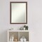 Beveled Wood Bathroom Wall Mirror, Distressed Rustic Brown Frame